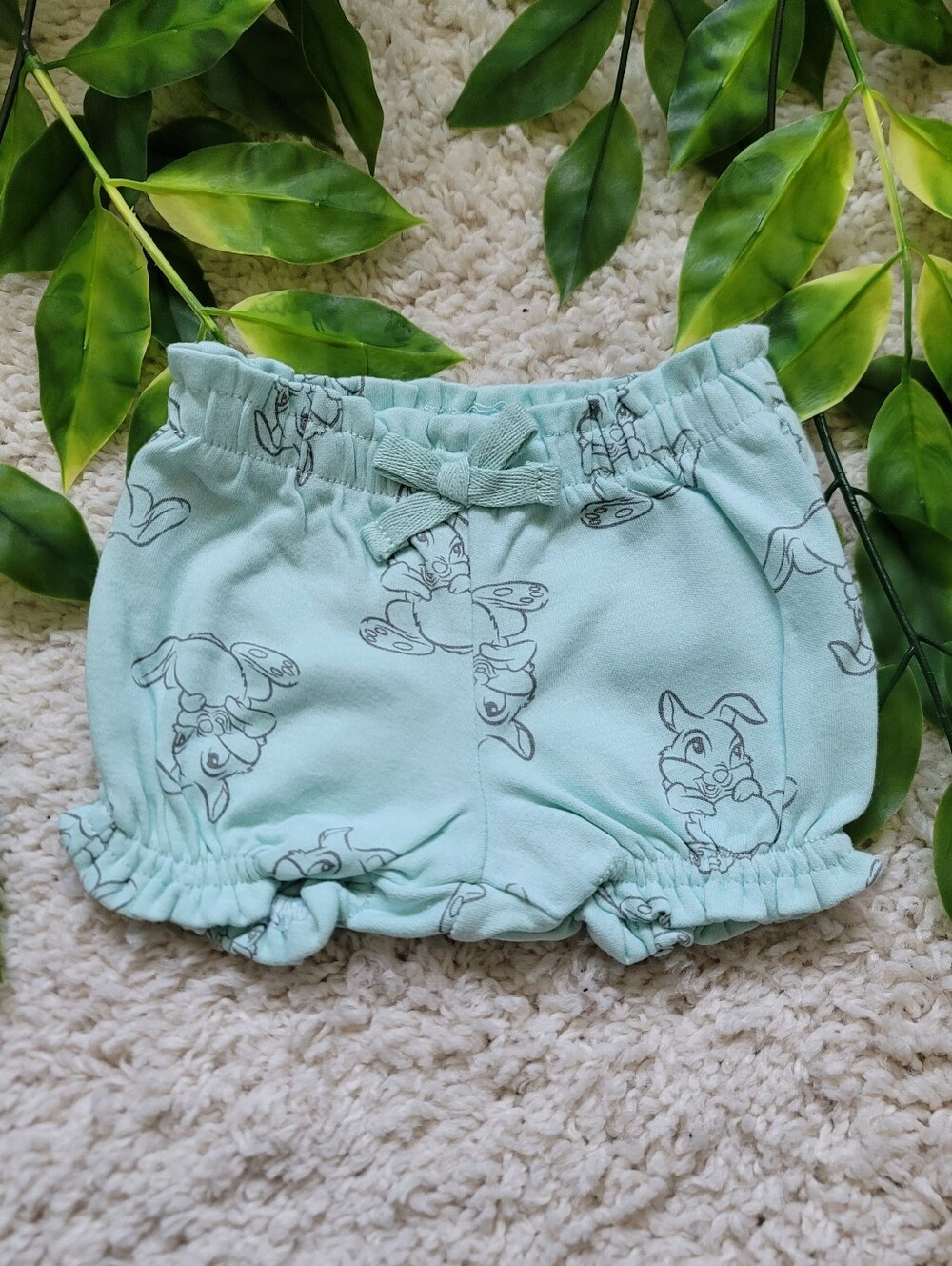 Baby Girl Thumper Ruffled Shorts (Newborn)